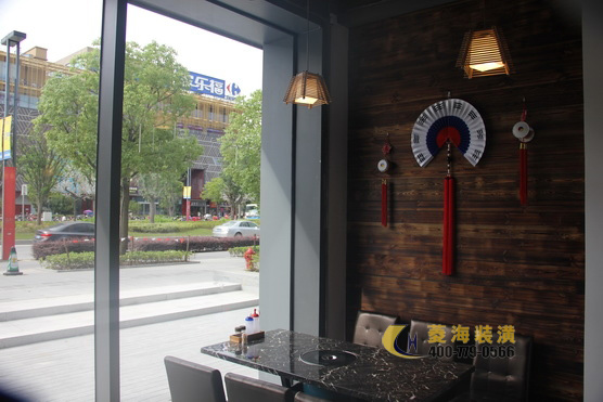 韓國料理店玻璃幕墻設計裝修