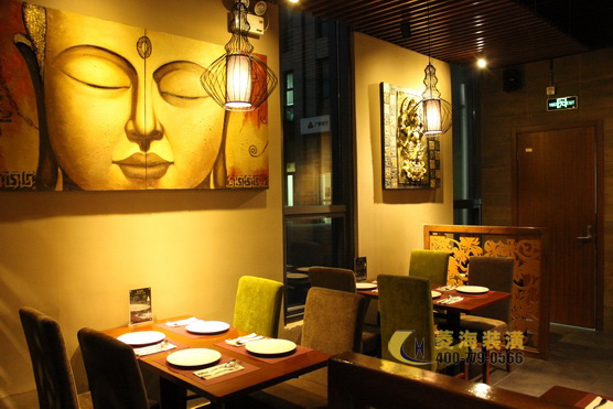 泰國(guó)餐廳軟裝設(shè)計(jì)效果圖