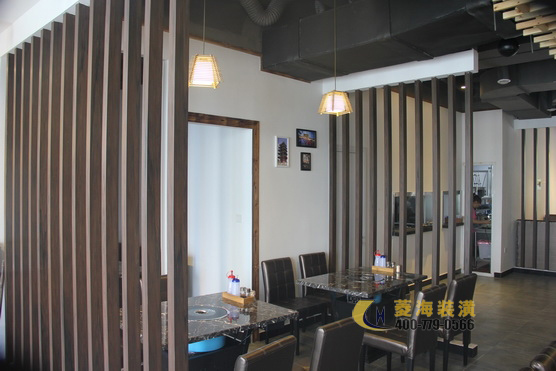 韓國料理店隔斷設計裝修